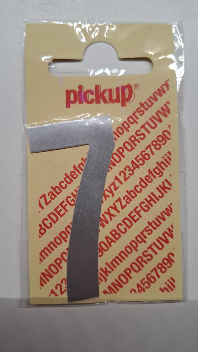 2 x Pickup plakcijfer Nobel 60 mm - zilver 7