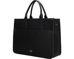 Charm London Princeton Hand & Schoudertas Laptoptas 15,6 inch - Dames Tas - Zwart