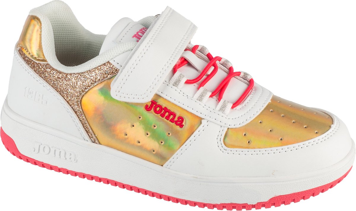 Gouden Joma Pipe Jr sneakers voor meisjes, maat 24, met synthetisch leder en klittenbandsluiting.
