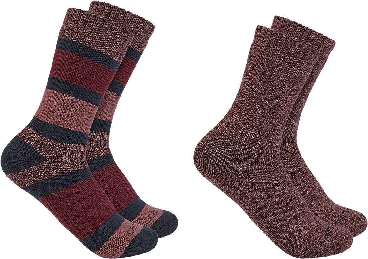 Carhartt Damen Socken Heavyweight Crew Sock 2 Pack Assorted2-M Multicolor