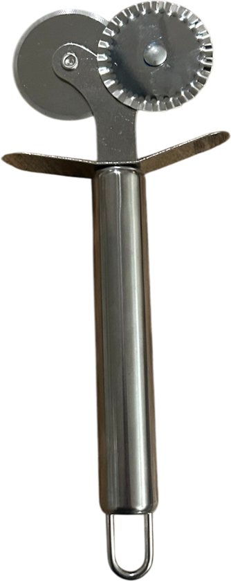 NBH - Coupe-pâte double inox - Coupe-pâtes - Coupe-raviolis - Roue - Lisse et Dentelée