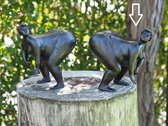 GROSSE DAME / regardant à droite / STATUE DE JARDIN EN BRONZE / BRONZE