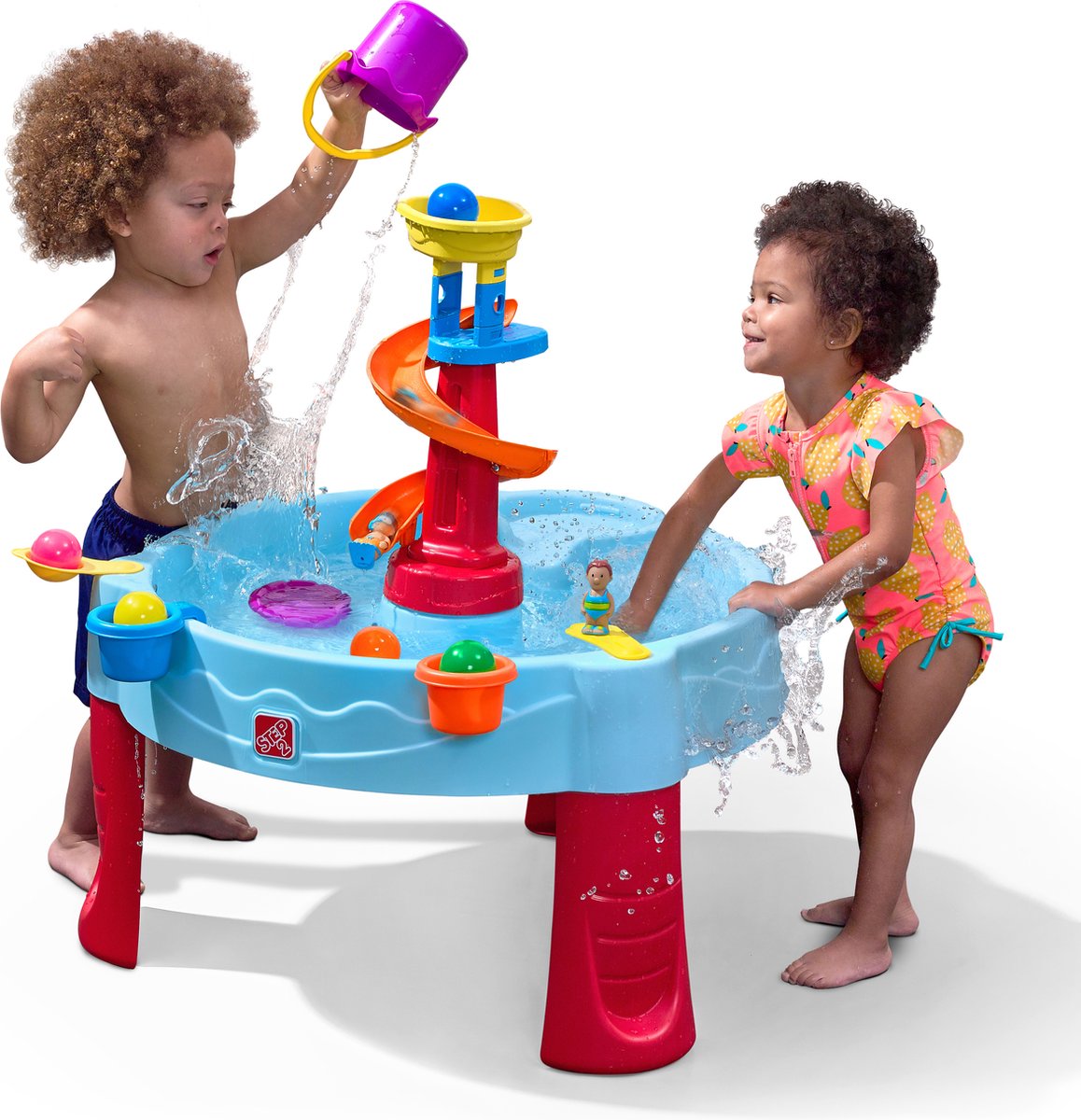 Step2 Spiral Slide Watertafel – Met 13-delige accessoireset - Waterspeelgoed voor kind - Activiteitentafel met water voor de tuin / buiten — afbeelding 5