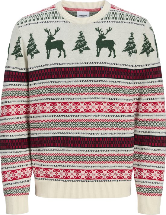 JACK&JONES - JJXMAS NOEL KNIT CREW NECK - Heren - Gebreide truien