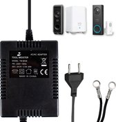 Tool Meister BA48 - Adapter voor Eufy Smart Deurbel - Universele Beltransformator - Beltrafo - Transformator - Op Maat voor Eufy - 5 Meter Kabel- AC/AC - 24V - 2A - 48VA (48W)