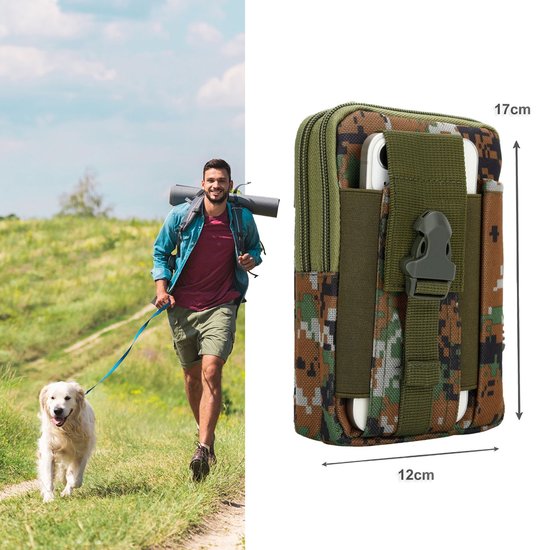 Sacoche Ceinture Tactique Azarxis – Poche Molle Pour Téléphone, Noir, Neuve