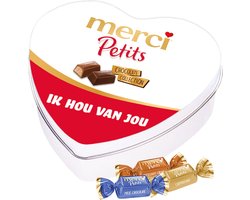 merci Petits geschenkdoos hartje "Ik hou van jou" - 7 smaken - chocoladecadeau - Valentijnscadeau - 115g