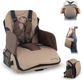 Mobiclinic Monkey - Kinderstoel Draagbare - Booster Seat - Geschikt voor auto - Stoelverhoger voor kinderen - Max 15 kg - Verstelbare 5-punts riem - Inklapbaar - Met zak en handvat - Bruin