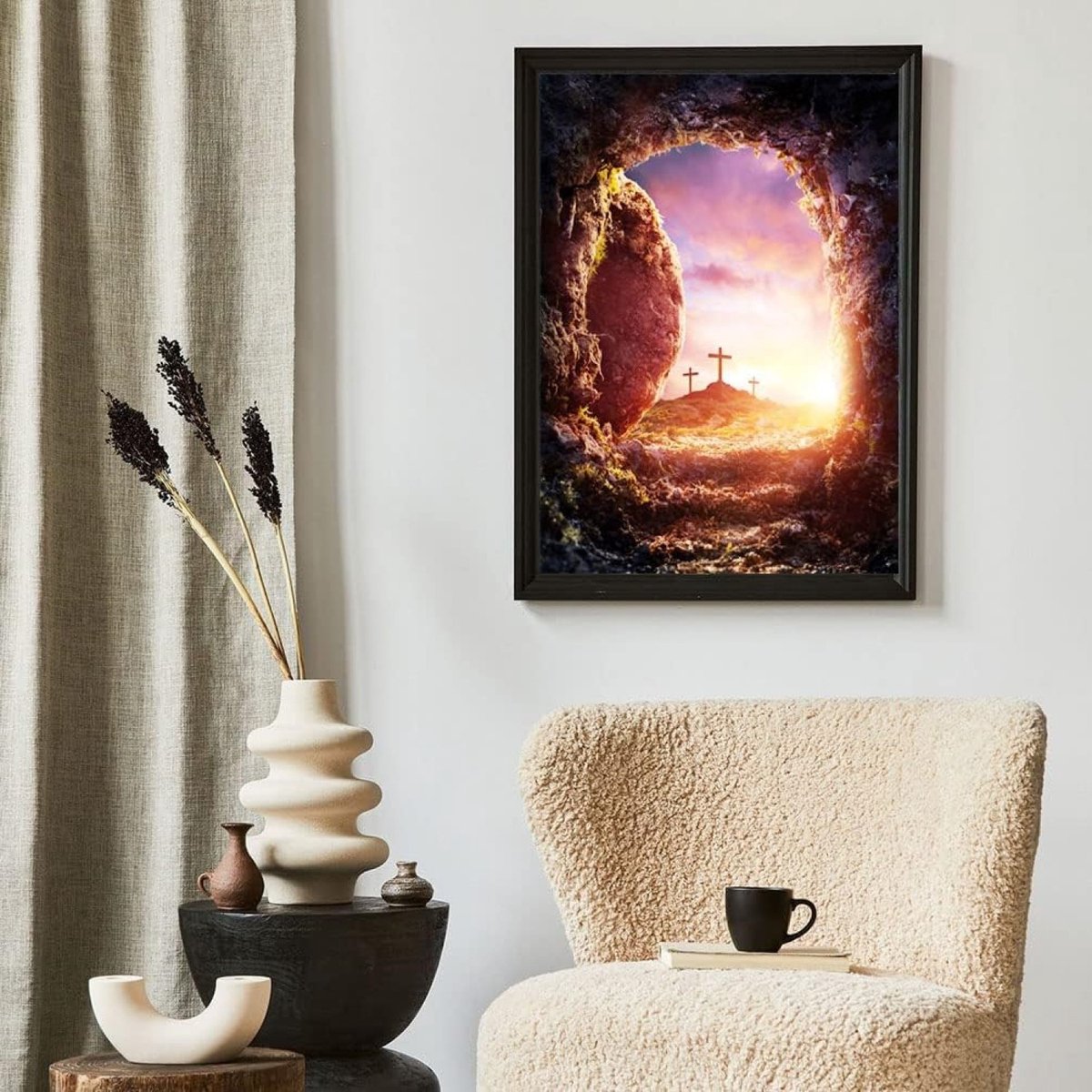 Huntex Diamond Painting Volwassenen - Diamond Painting Kinderen - Diamond Painting Pakket Volledig - Religieus - 30x40 cm — afbeelding 3