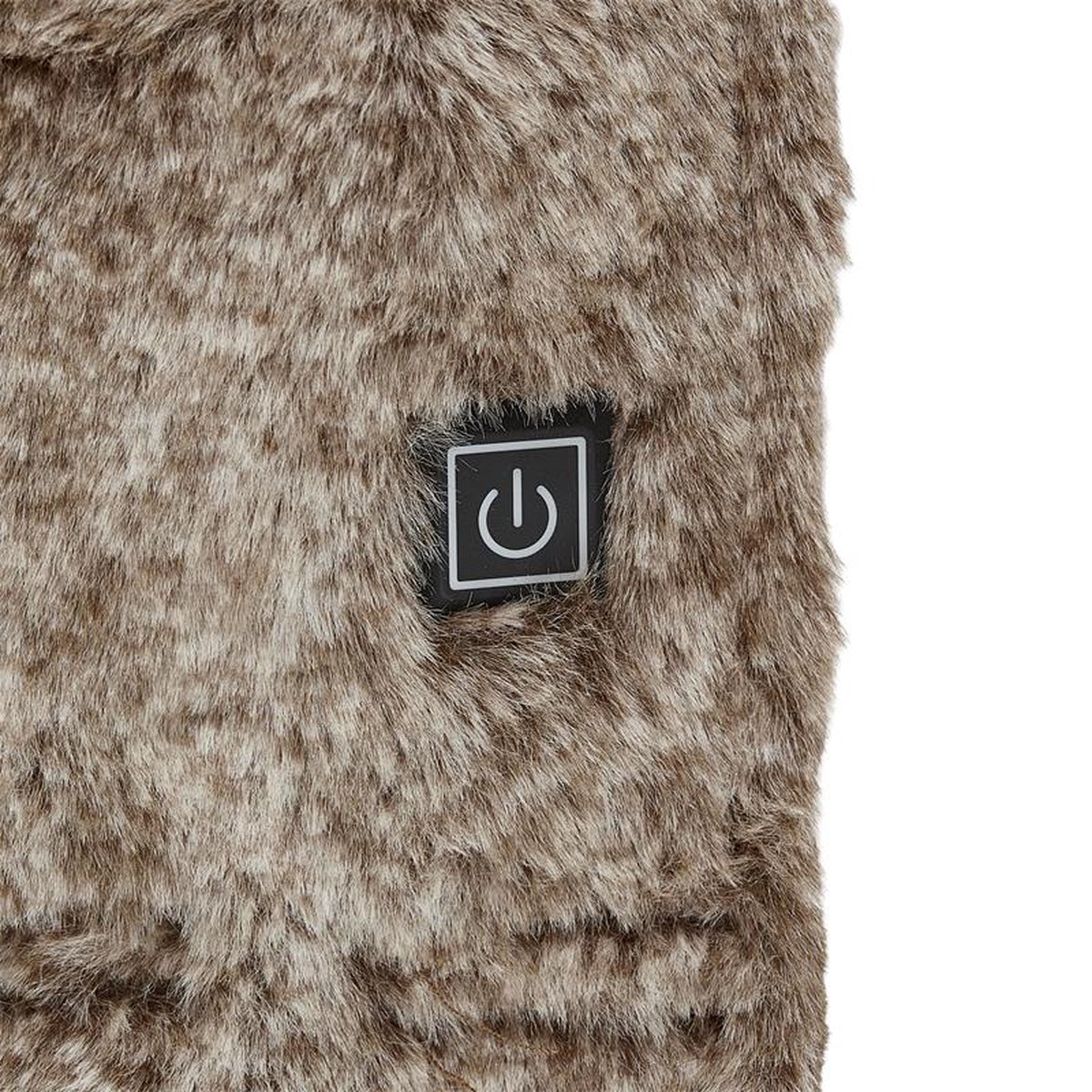 Verwarmd Stoelkleed voor Stoel met 3 Warmtestanden – Draadloos Infrarood Warmtedeken 38 x 83 cm – Bruin (inclusief powerbank) – foto 6