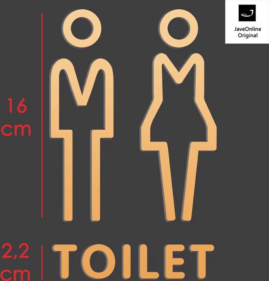 Toiletbord dames toilet wandmodel met pictogram in kleur