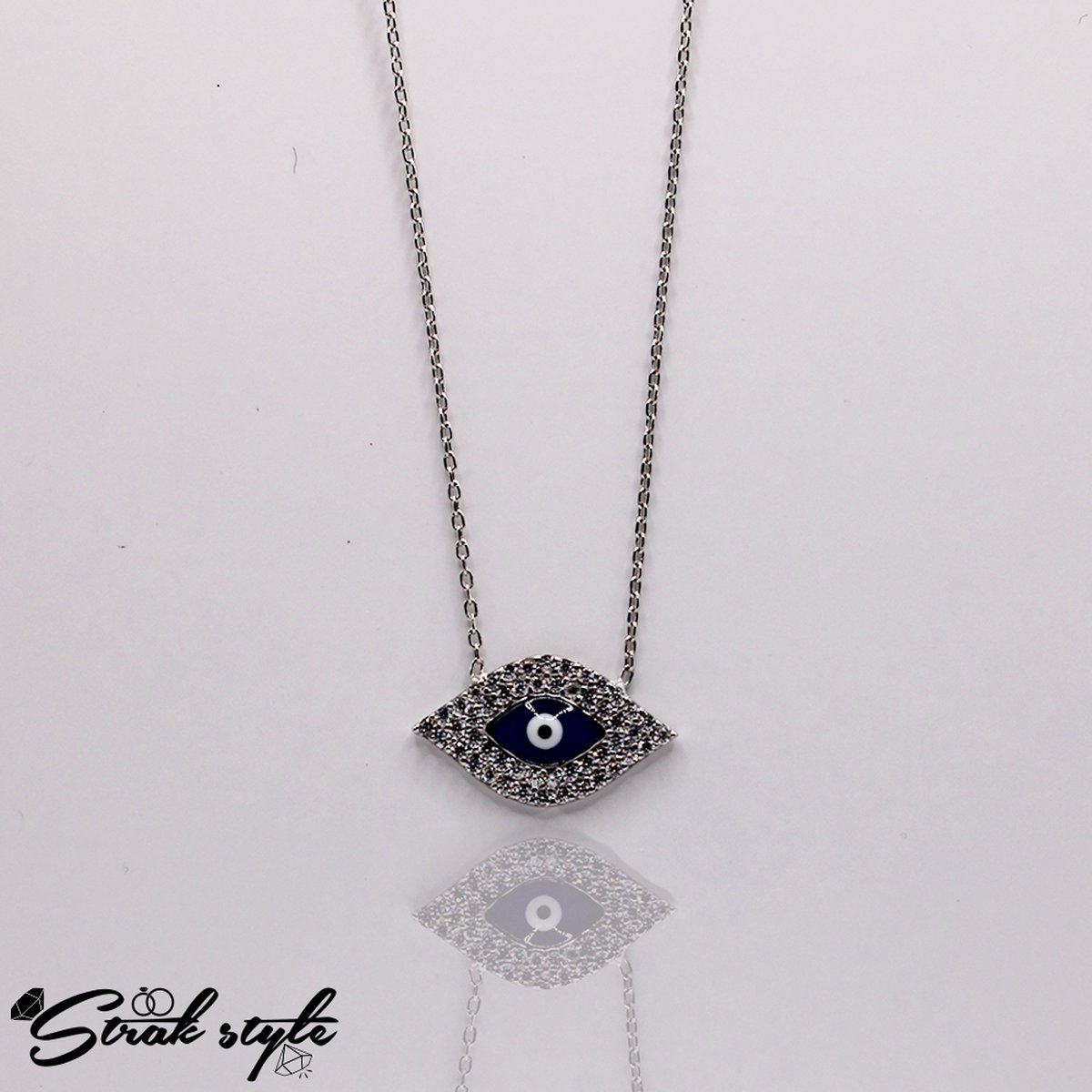 925 Sterling Zilveren Ketting met Blauwe Steen – Luxe Dames Ketting – Anti-Aanslag – Perfect Cadeau voor Vrouwen