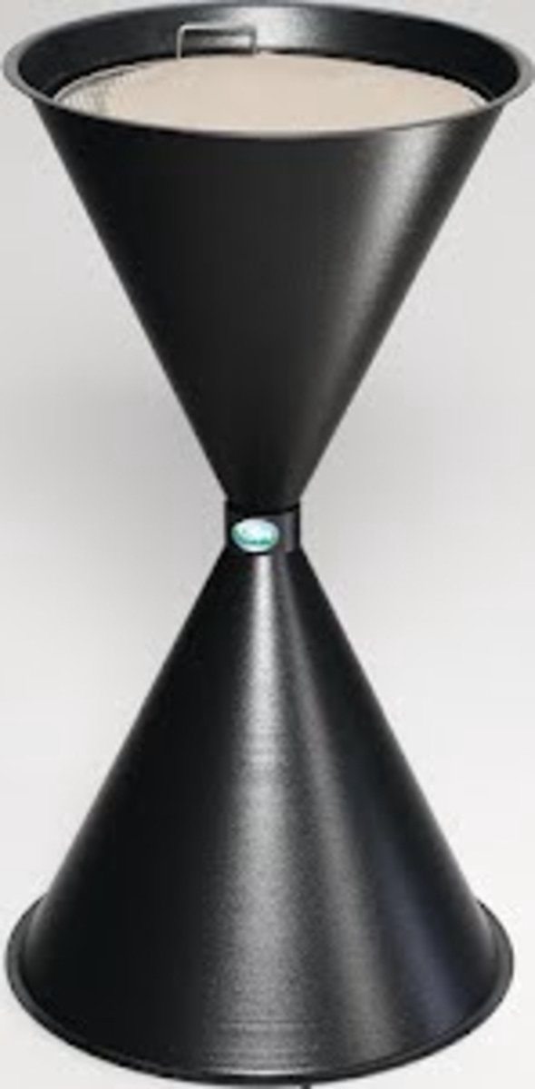Staande asbak - D400xH730mm - Antiek - Zilver
