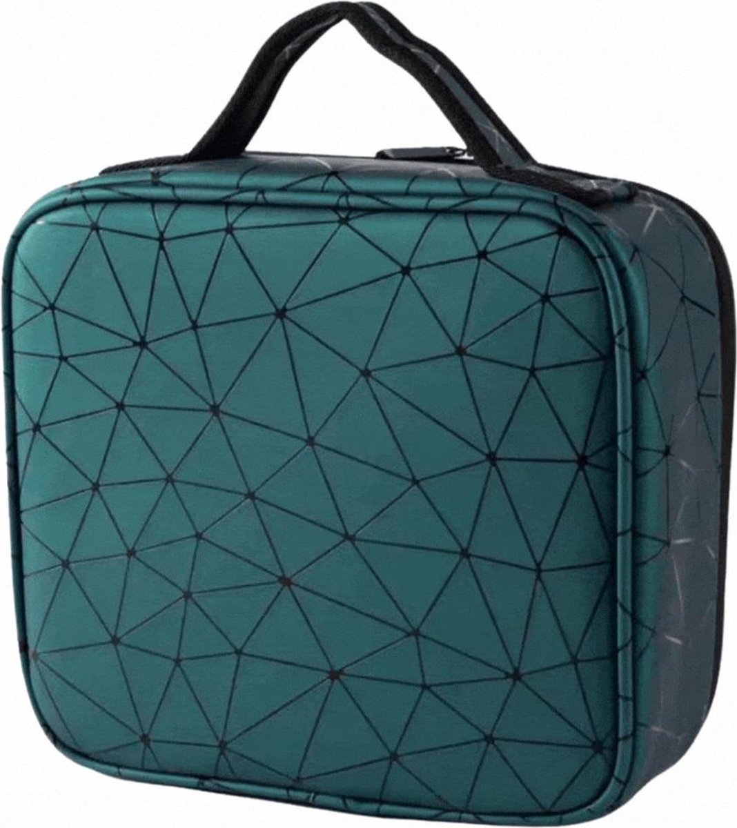 Guardian Beauty Beautycase - 3-in-1 - Cosmetica Organizer - Groen met Lijnen