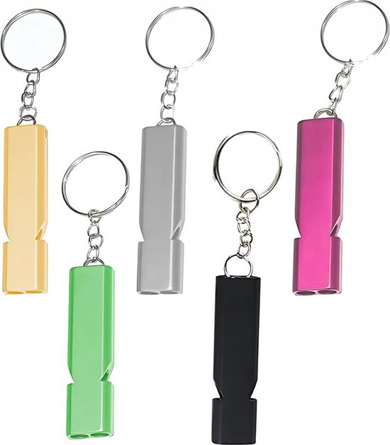 Sifflet d'urgence - 5 pièces - Sifflet en métal - Sifflet d'alarme - 120 dB - Équipement Plein air - Sifflet pour chien - Sifflet de Survie - Signalisation de sauvetage Kids