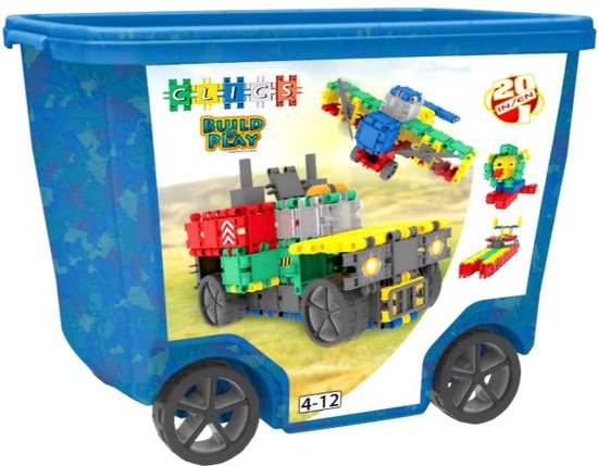 Clics bouwblokken– DUURZAAM SPEELGOED gemaakt van GERECYCLEERDE kunststof- bouwset 20 in 1 - speelgoed 4,5,6,7,8 jaar jongens en meisjes- educatief speelgoed- Montessori speelgoed- constructie speelgoed