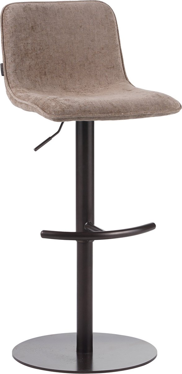 Bronx71® Velvet barkruk Jack taupe 60-82 cm - barstoel