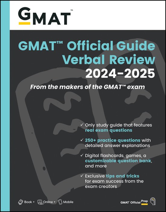 GMAT Official Guide Verbal Review 2024-2025: Book + Online Q ... - cover