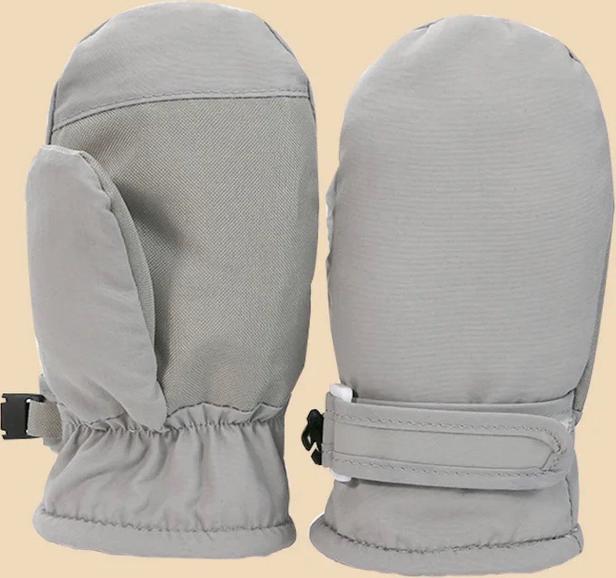 Ychee - Winter Kinderhandschoenen - Wanten - Water afstotend - Outdoor - Sport - Sneeuw - Fleece - 2 tot 5 jaar - Grijs