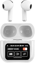 Bol.com Draadloze Oordopjes met Noise Cancelling - In-Ear Oortjes Draadloos - Touchscreen Scherm - Oplaadcase - Draadloze Oordopjes aanbieding