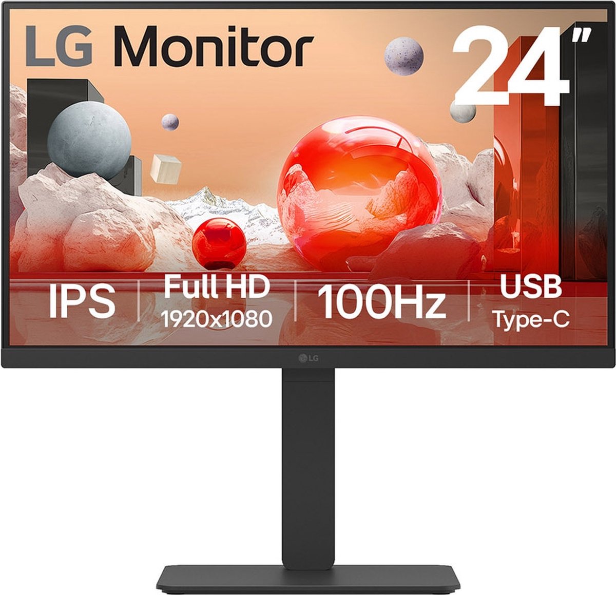 LG 24BA750 ledmonitor HDMI, DisplayPort, Audio, LAN, USB-C