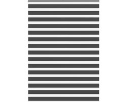 vidaXL - Zebra - rolgordijn - 155x230 - cm - stofbreedte - 150,9 - cm - zwart