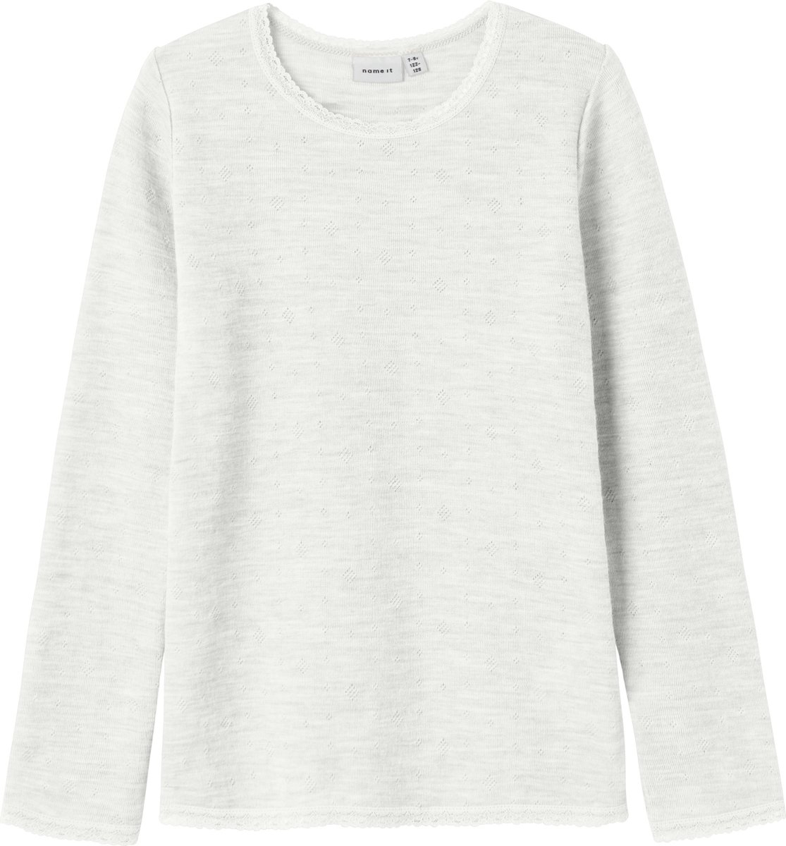 NAME IT - NKFWANG WOOL NEEDLE LS TOP SOLID - Meisjes - Lange mouwen shirts