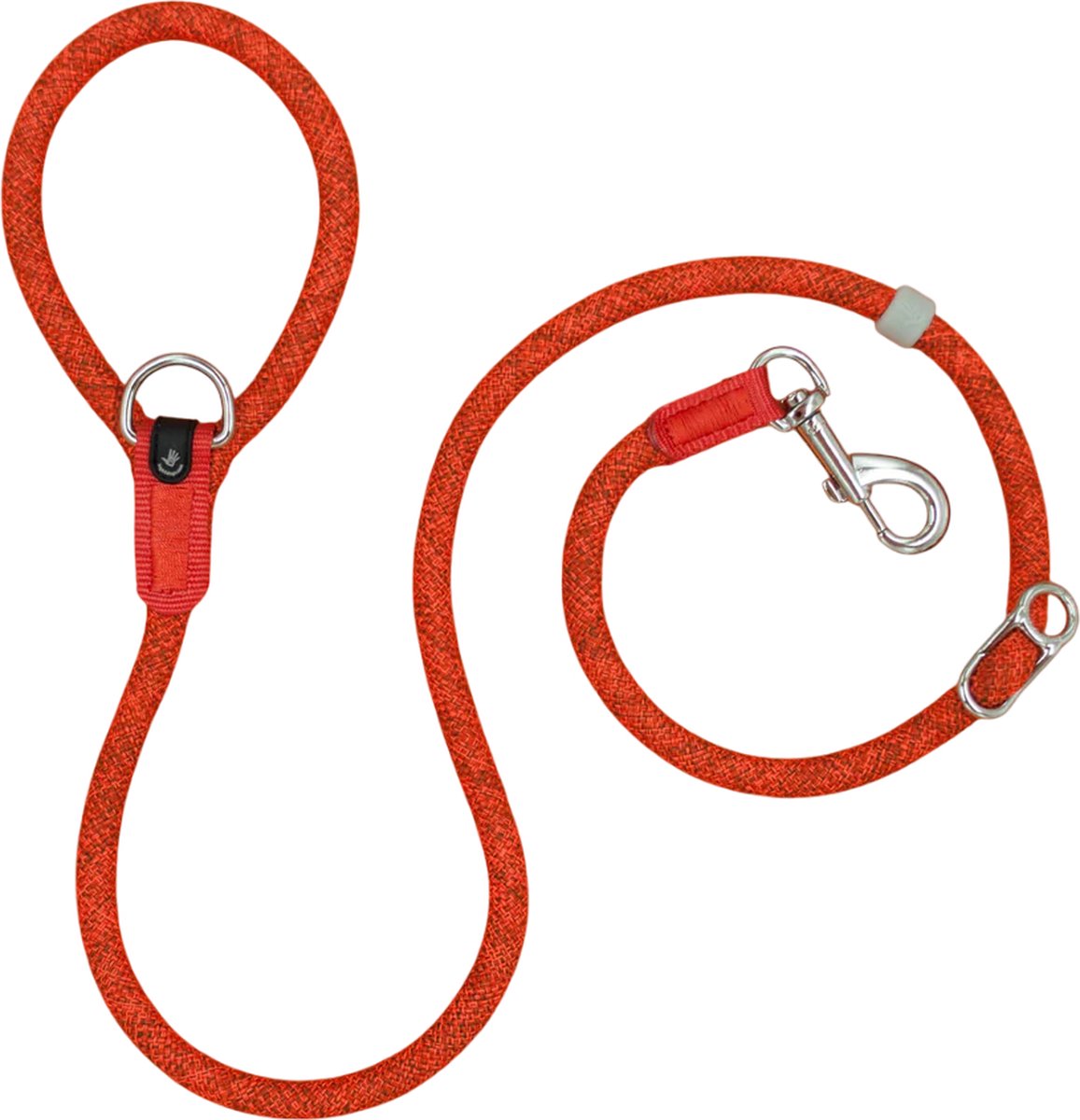 H5D (High5Dogs) Leader Leash Multifunctionele Hondenriem / Hondenlijn - Nylon - Oranje - Diameter 13 mm - Lengte 140 cm - Geschikt voor honden tot 50 kg.