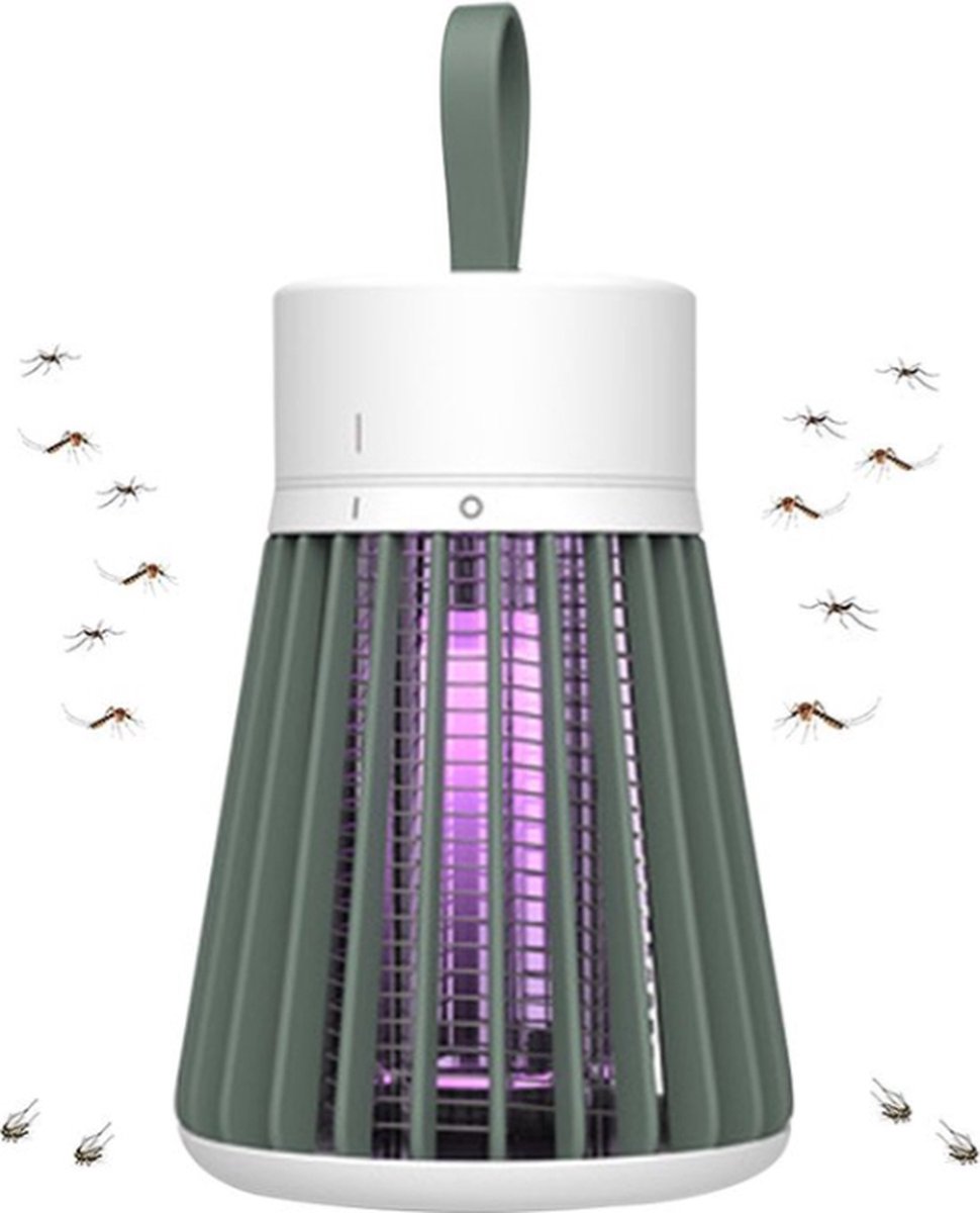 Oplaadbare Muggen- en Vliegenverdelger Binnenlamp met Ophanglus - Elektrische Insecten Killing Lamp - Draagbare USB LED Insectenval voor Thuis, Slaapkamer en Buiten Kamperen