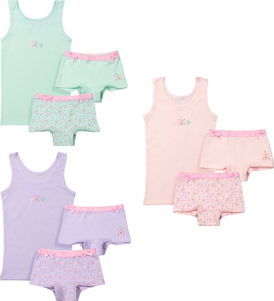 Funderwear - tout-petits/enfants/ados - Ensembles de sous- Sous-vêtements - filles - Tiger/Tiger - 3 ensembles - taille 140/146
