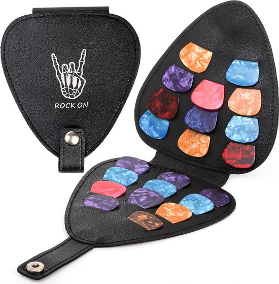 Vola Étui en Cuir pour médiators de Guitare, Porte-clés étui pour