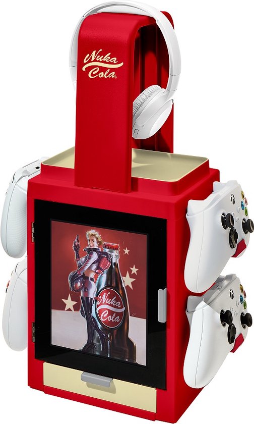 Numskull - Fallout - Meuble de rangement lumineux inspiré de Nuka Cola pour 4 manettes - 10 jeux - 1 casque