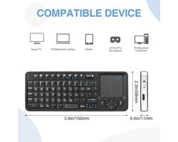 Rii K06 Mini Bluetooth Keyboard,Backlit 2.4GHz Wireless Keyboard with IR Learning, Portable Lightweight with Touchpad Compatible with Android TV Box, Mac, Laptop, Windows, Tablet(BT and 2.4G Version)