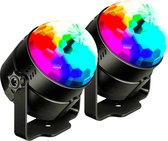 Discolamp 2 Stuks - Kinderen en Volwassenen - Discobal - 2 Discolampen - Met Afstandsbediening