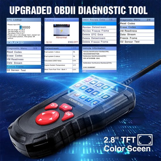 Launch Creader 3008 Plus - OBD2 Scanner - Auto uitleesapparatuur - Storing verwijderen - Gratis Updates - Plug & Play