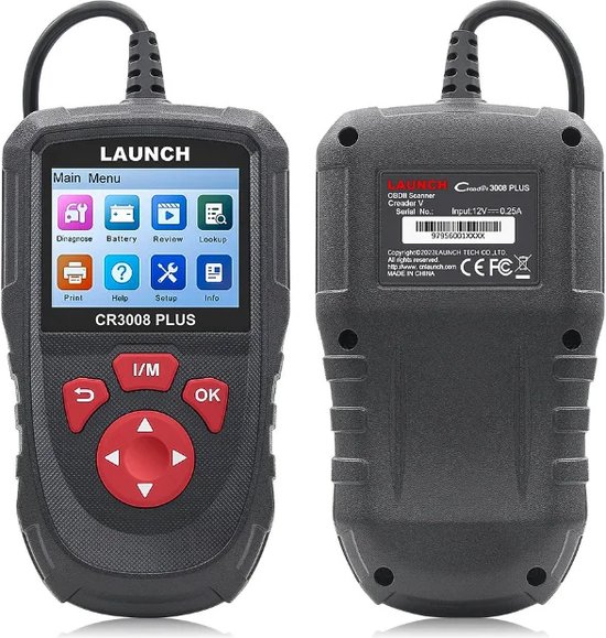 Launch Creader 3008 Plus - OBD2 Scanner - Auto uitleesapparatuur - Storing verwijderen - Gratis Updates - Plug & Play
