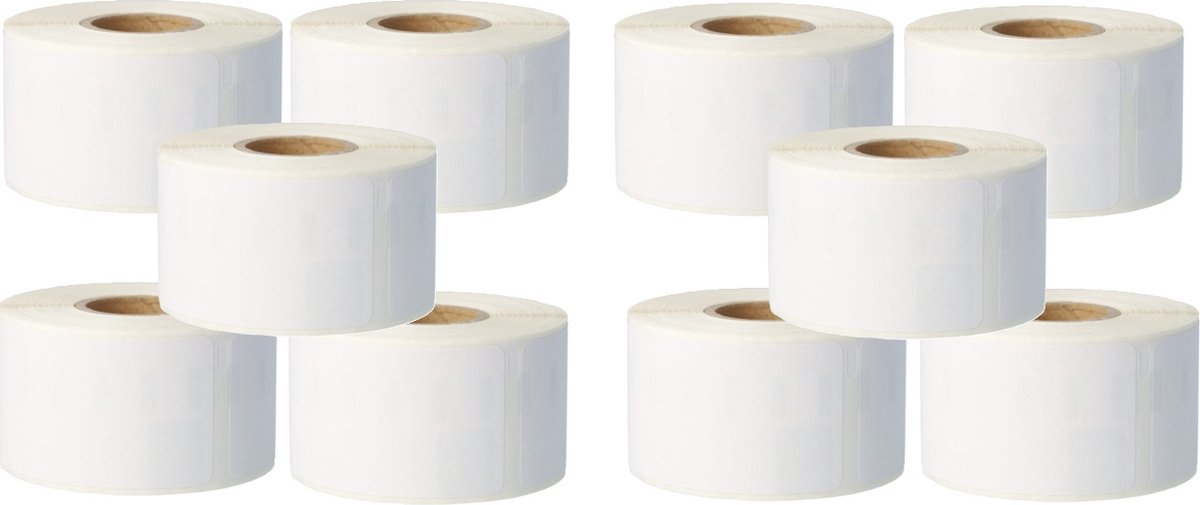 Label Tape Geschikt voor Dymo 99012 | 89 mm x 36 mm | S0722400 - Wit - 260 etiketten per Rol - 10 stuks - Geschikt voor: 310, 320, 330, 400, 450 , 4XL series