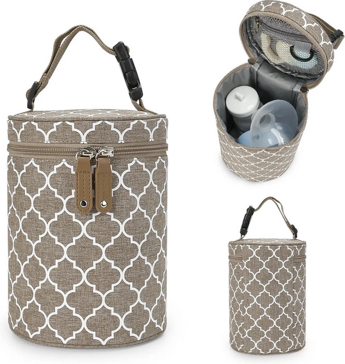 Goedkoopste Isolerende Flessentas - Melkfles Warmhoudtas - Thermotas - Koeltas - Bruin