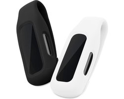 kwmobile 2x Clip Holders for Fitbit Inspire 3 / Inspire 2 / Ace 3 - Fitness Tracker Clip-On Holder Replacement Set - Black / White