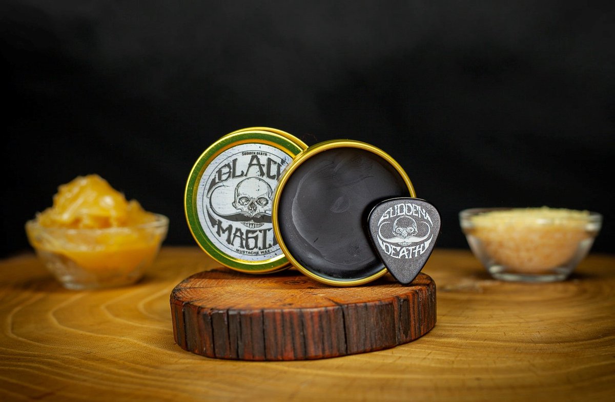 Deathgrip - Sudden Death Black Magic snorrewax ( maakt je snor zwart)