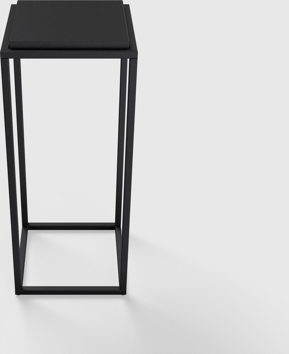 Plantenzuil | Sokkel | Light | Zwart - Black | Indoor / Outdoor - Binnen / Buiten | RVS | 25x25x75