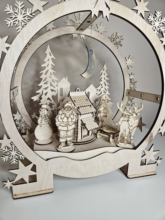Kerstdorp met led verlichting (10 delig