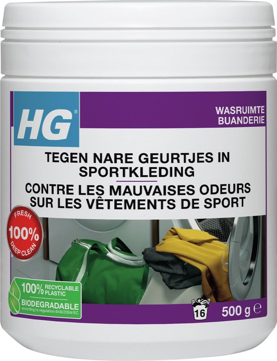 HG tegen nare geurtjes in sportkleding wasmiddeltoevoeging 500gr