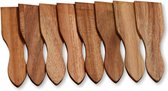 Spatules en bois Scanpart 15 cm - Gourmet - Raclette - Plaque grill - Grill en pierre - Plancha - Teppanyaki - Petites spatules - Mini spatules - 6 pièces