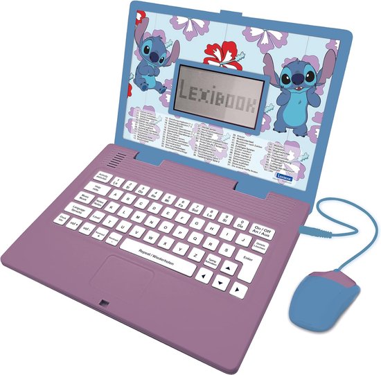 Stitch tweetalig pratende educatieve laptop - 124 activiteiten in het Engels en Duits