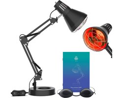 FLEXIE® Infralux 150 – Infraroodlamp met Warmtelamp - Rood Lichttherapie voor Gewrichten/Spieren/Pijn/Huid – Red Light Therapy – 150Watt