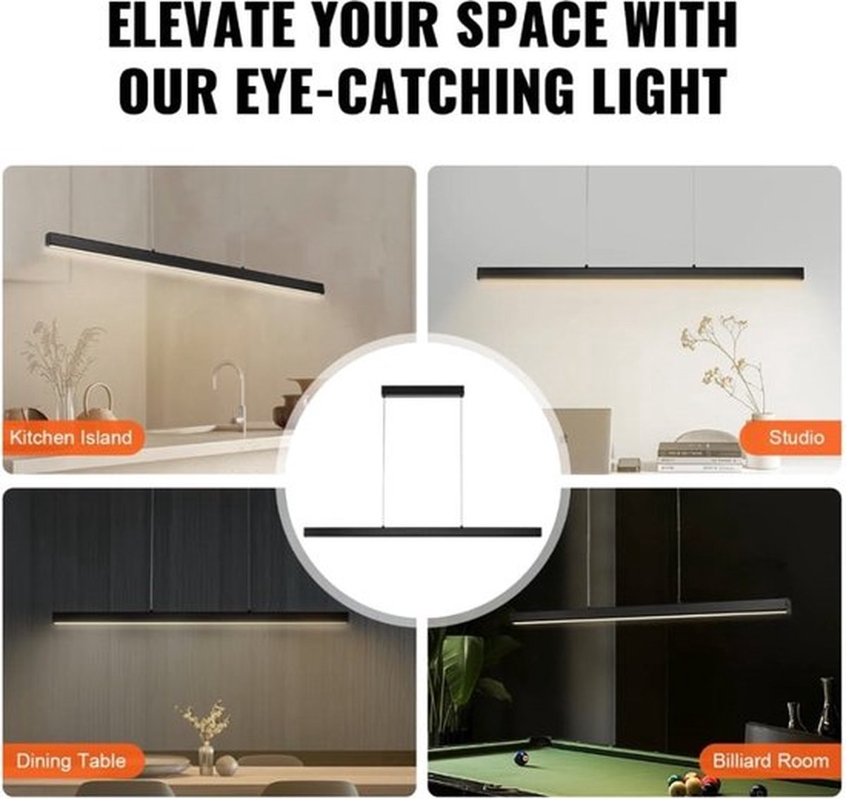 Dubbele eettafellamp Armor | 2 lichts | bruin / zwart | metaal | in hoogte verstelbaar tot 150 cm | 60 cm | modern / sfeervol design