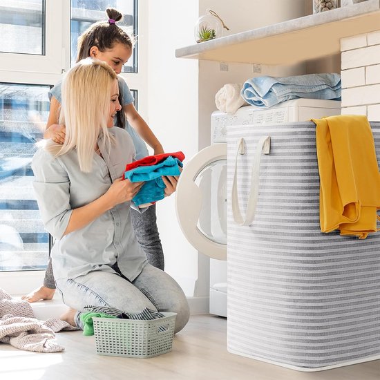 Selbro ® Panier à linge pliable Extra large avec poignées pratiques et doublure imperméable, utilisation multifonctionnelle