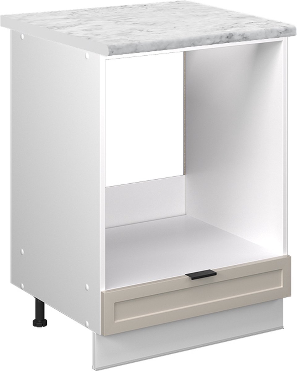 Vicco Fame-Line Ovenombouwkast – 60 cm, WB Marmer GrijsBeige GrijsBeige/Wit