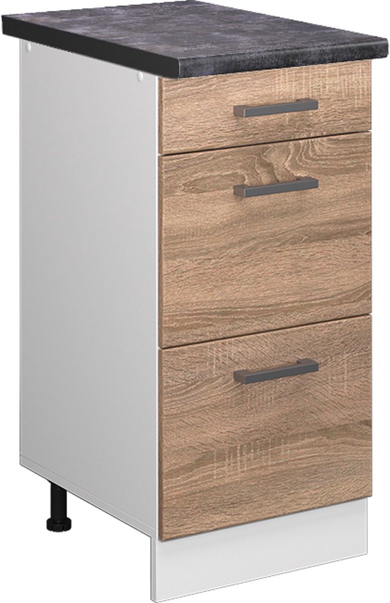 Vicco R-Line Keukenonderkast – 40 cm met laden, WB Antraciet Sonoma